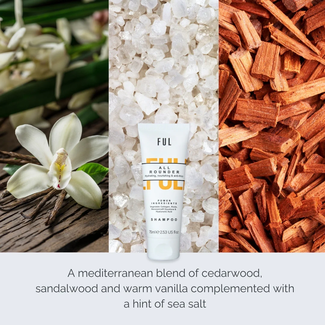 FUL All-Rounder Shampoo Mini 75ml – Sulphate-Free Cleanser for Dry, Damaged & Frizzy Hair - Image 5
