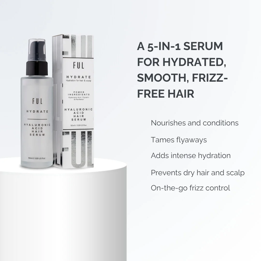FUL Hyaluronic Acid Hair Serum 50ml – Anti-Frizz Spray for Dry, Curly & Damaged Hair - Image 5