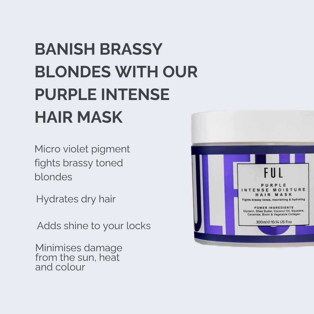 FUL Purple Hair Mask 300ml – Anti-Yellow Toning Mask for Blonde, Silver & Bleached Hair - Image 6