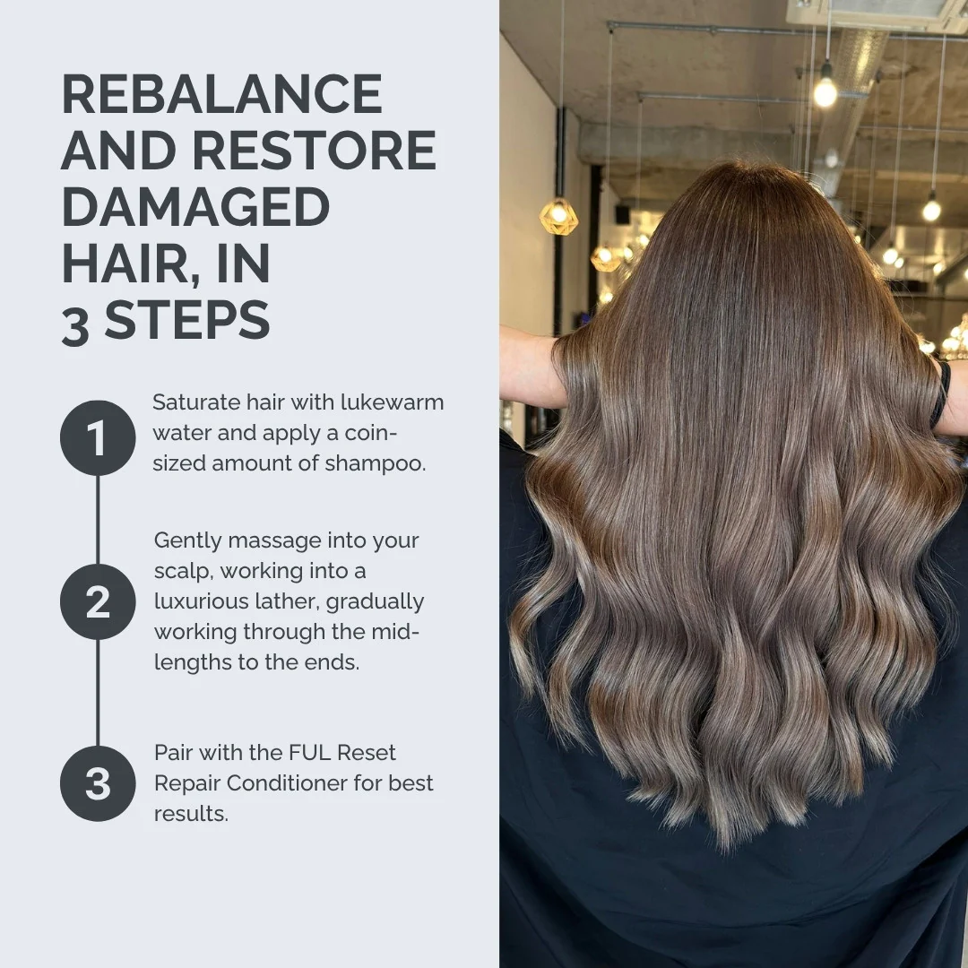 FUL Reset Repair Shampoo 250ml – Strengthening Cleanser for Dry, Damaged or Thinning Hair - Image 4